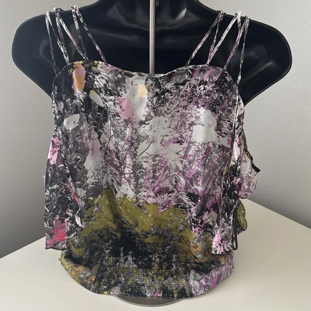 Leifsdottir 100% Silk Blouse – Size 0, Multicolor Boho Style - Picture 4 of 7